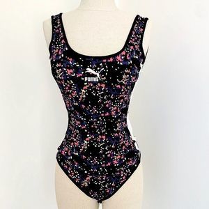 Puma XTG 90’s Cross Training Bodysuit Black Neon Bright Colorful Retro Y2K